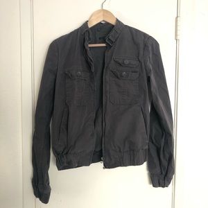 Gray Levi’s bomber jacket